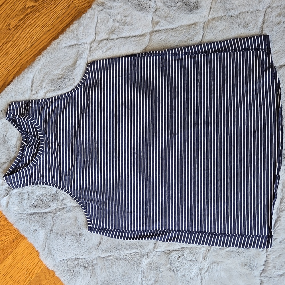 Lululemon Navy/White Open Back Tank Top, Great Condition